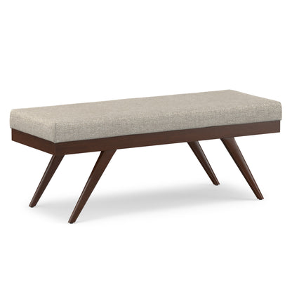 Platinum Tweed Style Fabric | Chanelle Ottoman Bench in Tweed