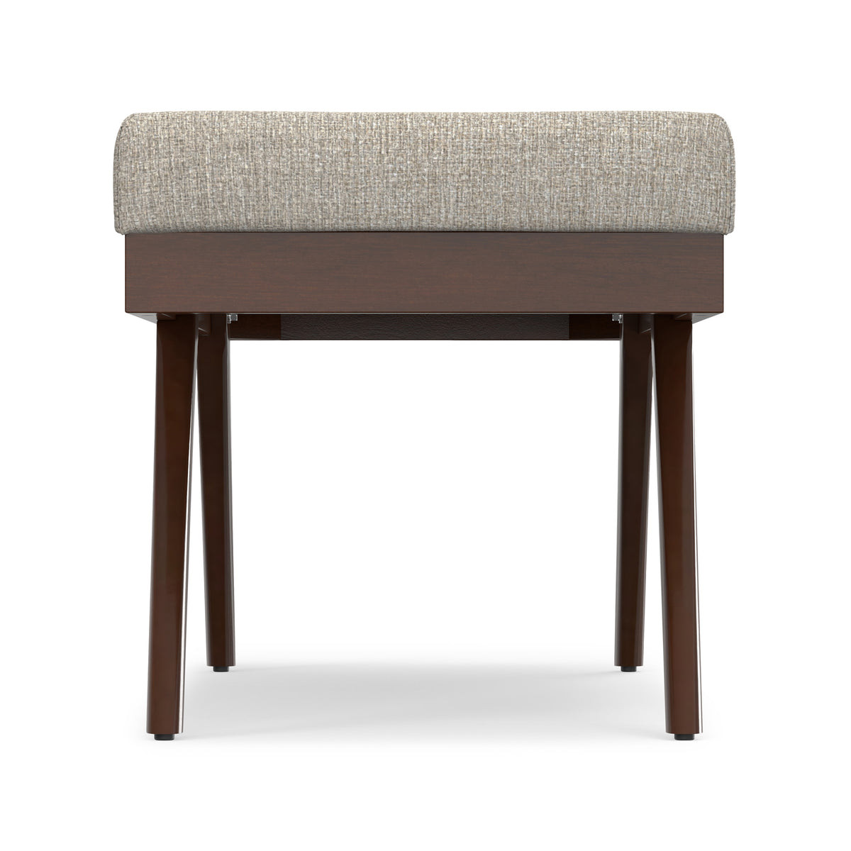 Platinum Tweed Style Fabric | Chanelle Ottoman Bench in Tweed