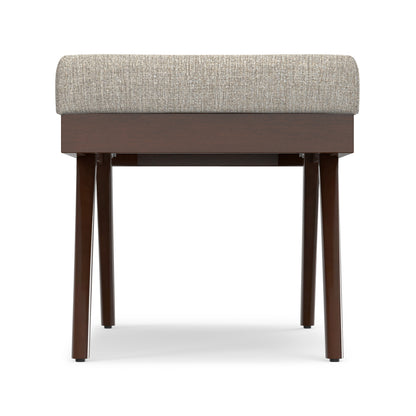 Platinum Tweed Style Fabric | Chanelle Ottoman Bench in Tweed
