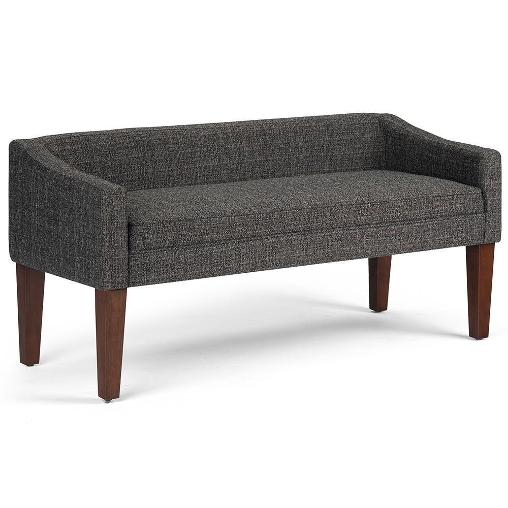 Ebony Tweed Style Fabric | Parris Upholstered Bench