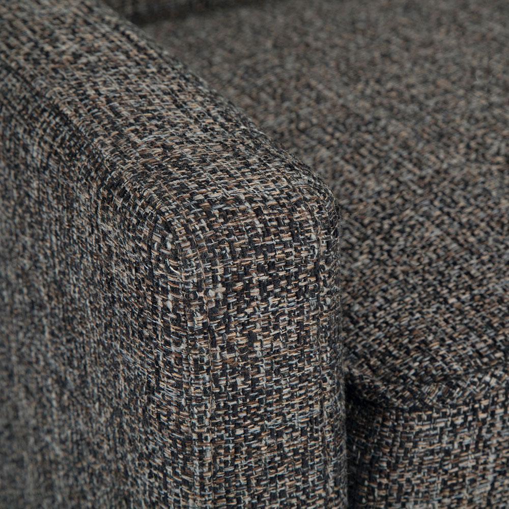 Ebony Tweed Style Fabric | Parris Upholstered Bench