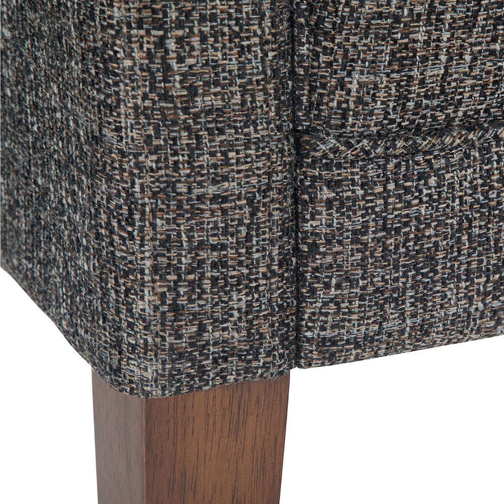 Ebony Tweed Style Fabric | Parris Upholstered Bench