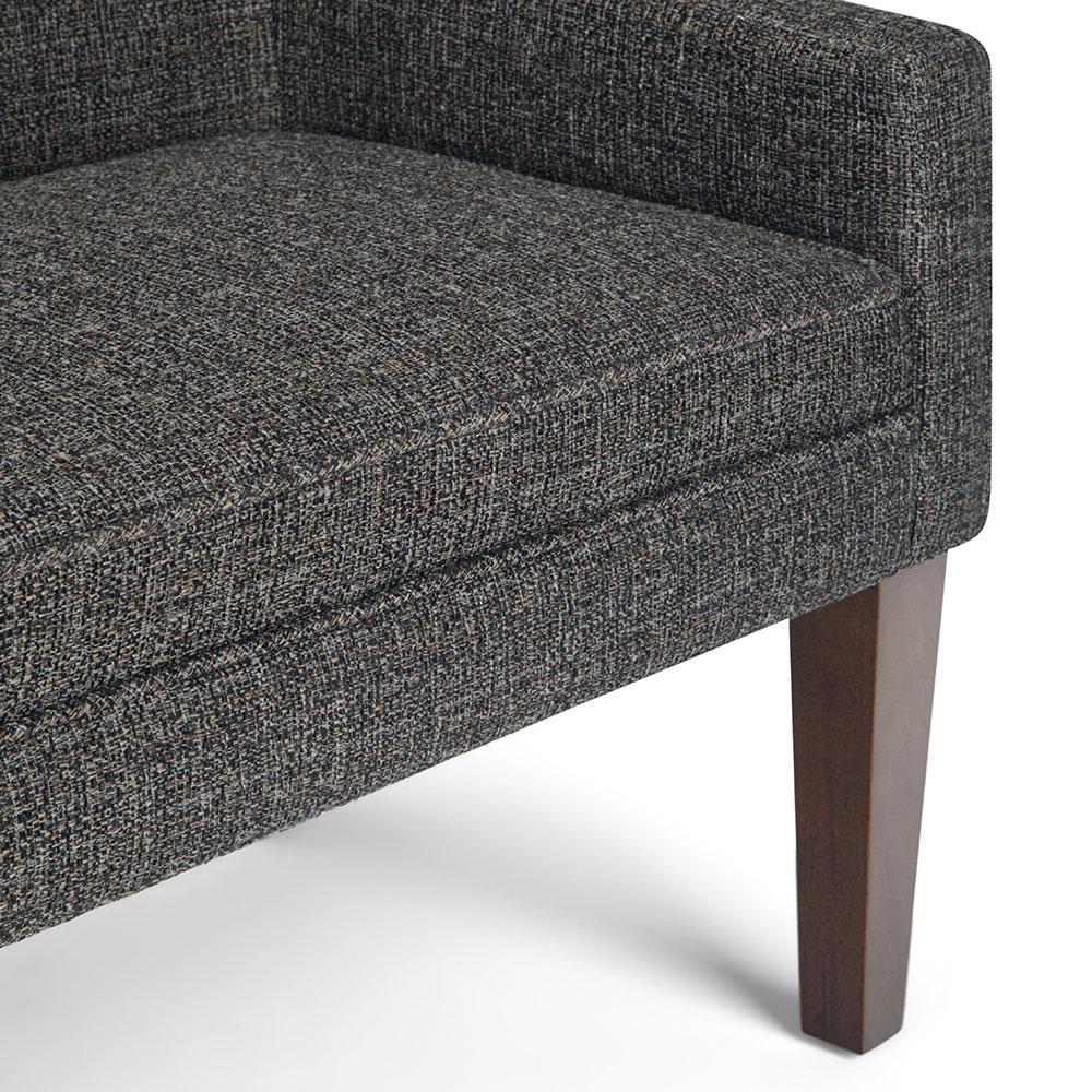 Ebony Tweed Style Fabric | Parris Upholstered Bench