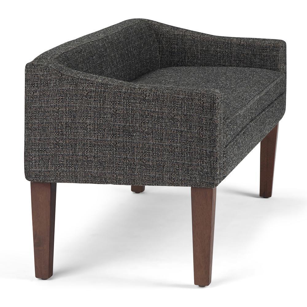 Ebony Tweed Style Fabric | Parris Upholstered Bench