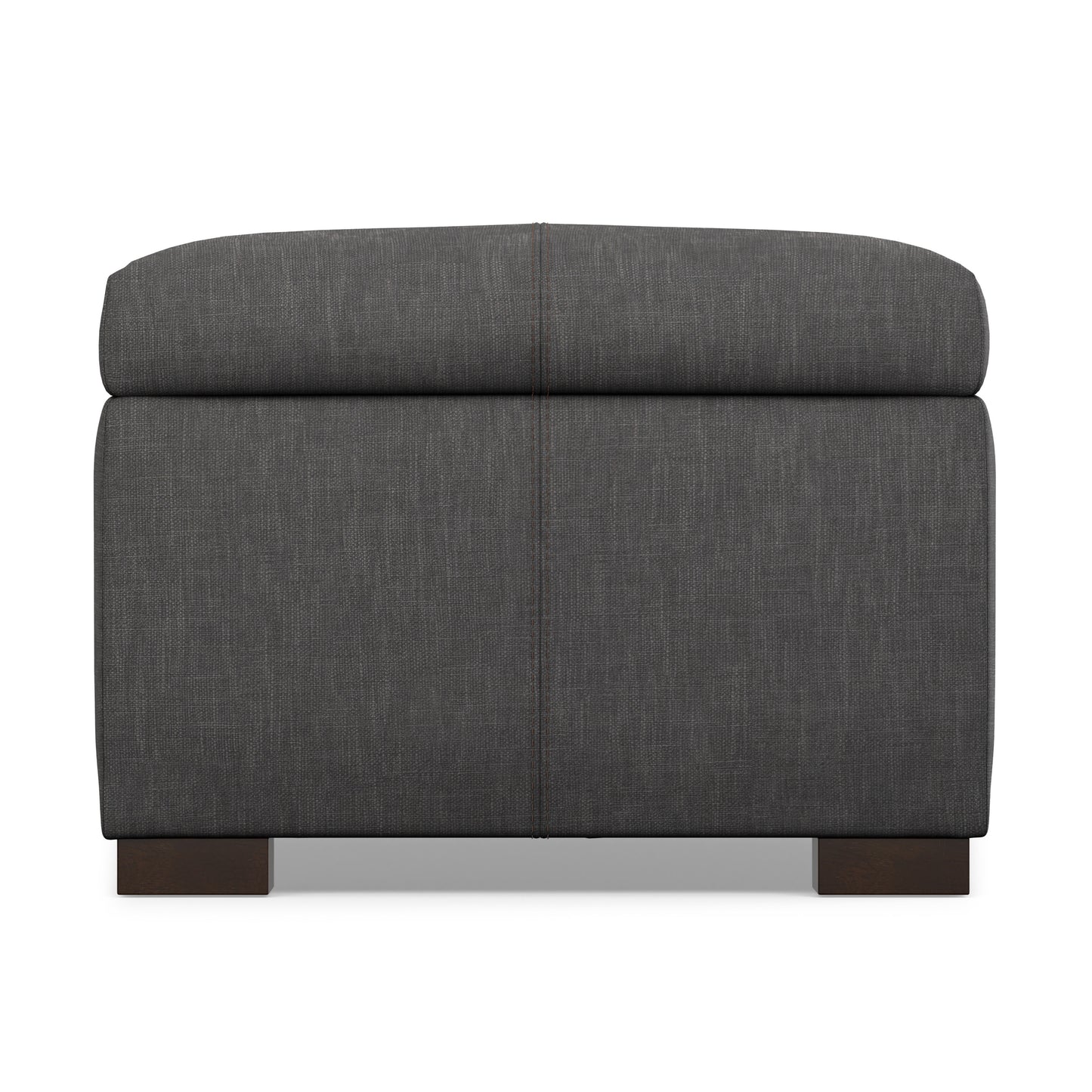 Slate Grey Linen Style Fabric | Gabbie Rectangular Storage Ottoman in Linen