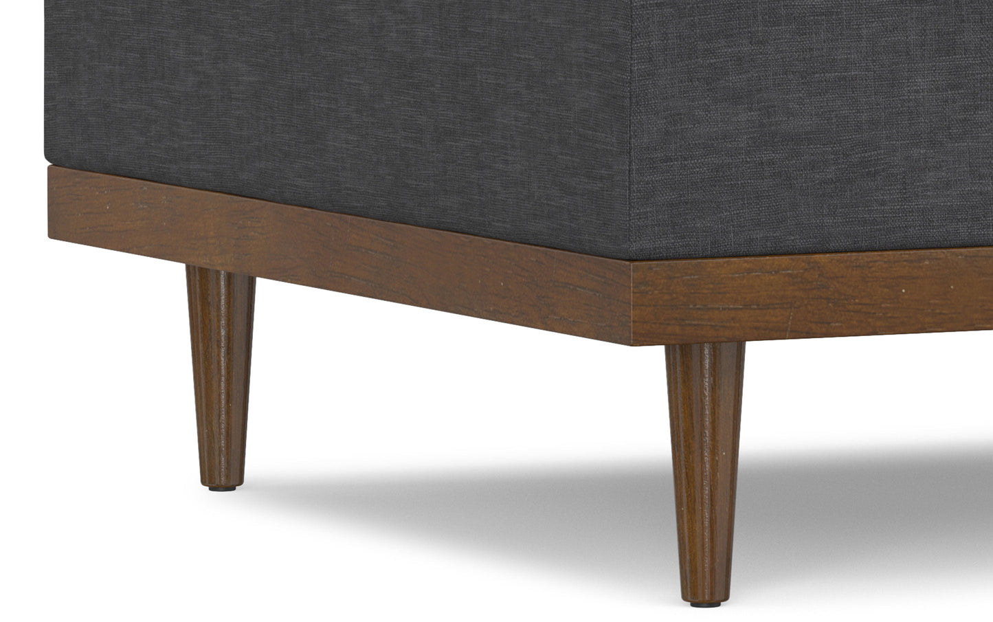 Slate Grey Linen Style Fabric | Mariah Lift Top Table Storage Ottoman