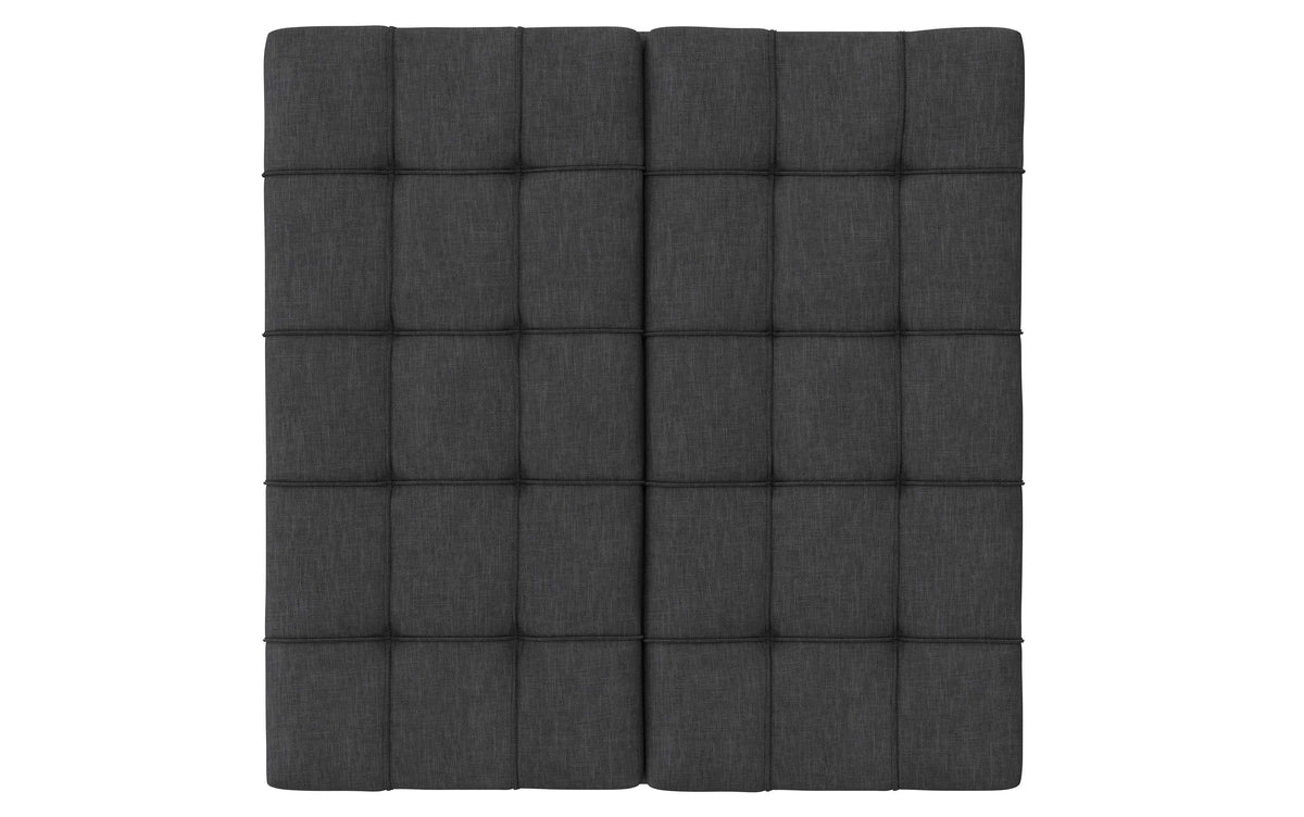 Slate Grey Linen Style Fabric | Mariah Lift Top Table Storage Ottoman