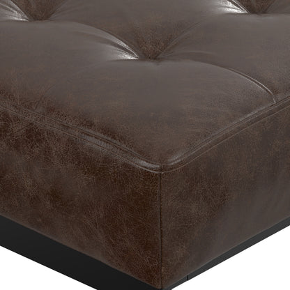 Penelope Leather Ottoman Bench