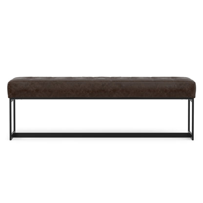 Penelope Leather Ottoman Bench