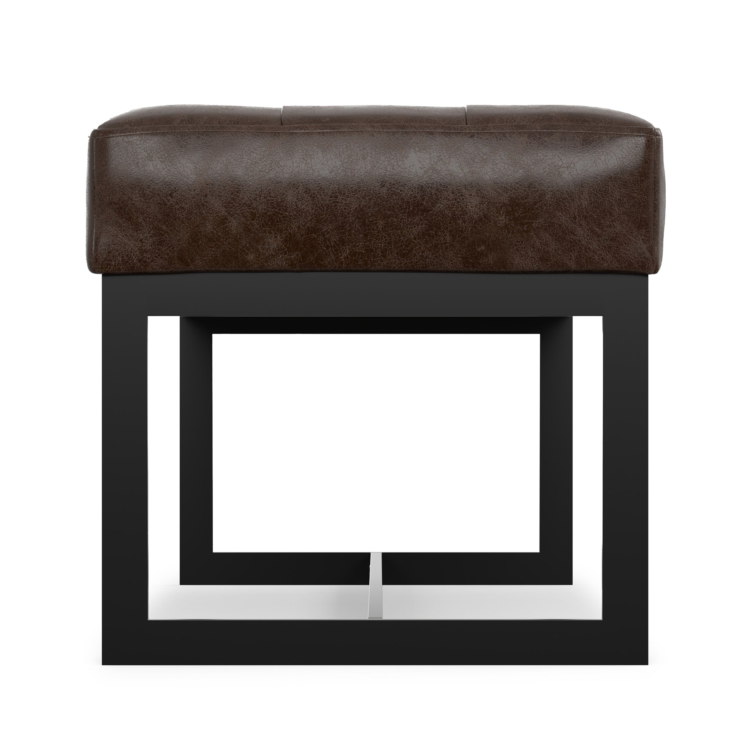 Penelope Leather Ottoman Bench