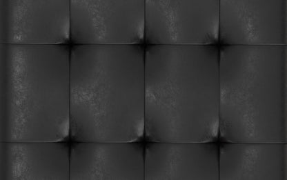 Distressed Black Distressed Vegan Leather | Shay Mid Century Large Square Coffee Table Storage Ottoman