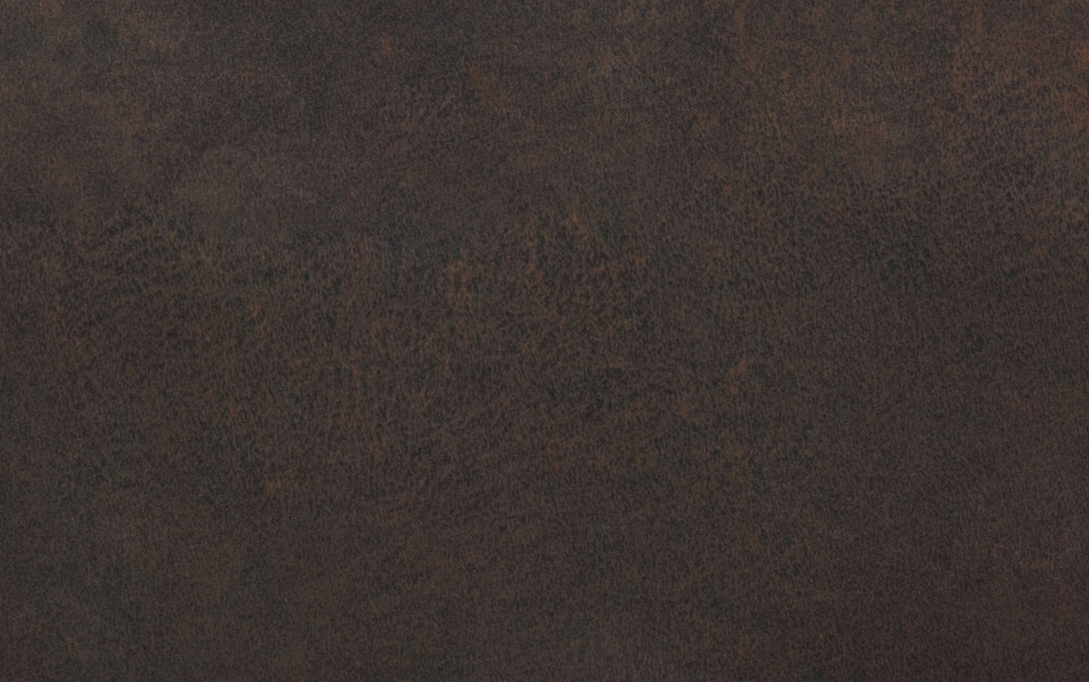 Distressed Chestnut Brown Distressed Vegan Leather | Shay Mid Century Rectangular Storage Ottoman