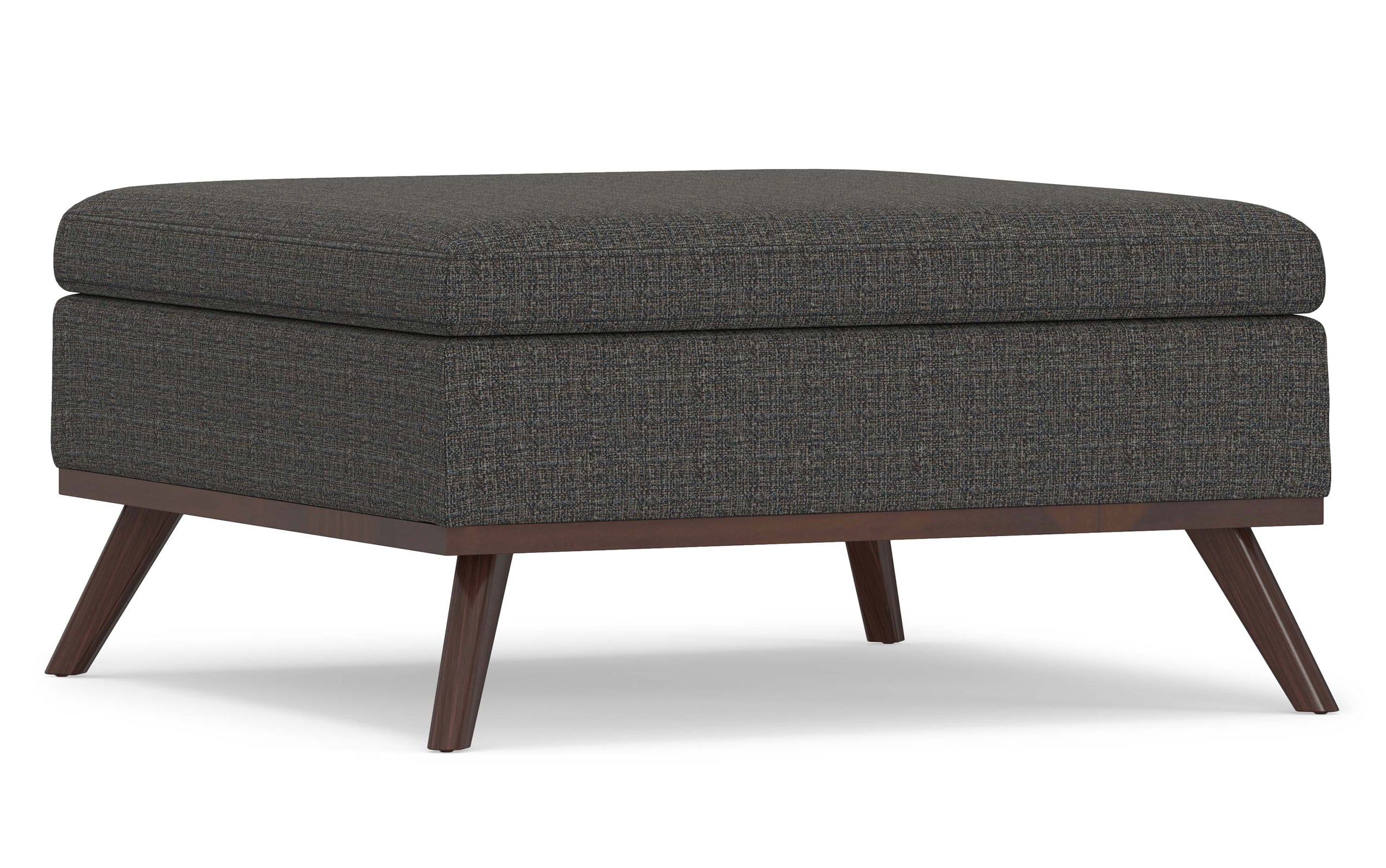 Ebony Tweed Style Fabric | Owen Coffee Table Ottoman with Storage