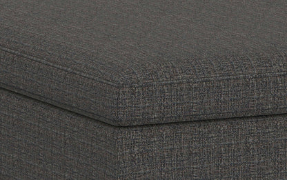 Ebony Tweed Style Fabric | Owen Coffee Table Ottoman with Storage