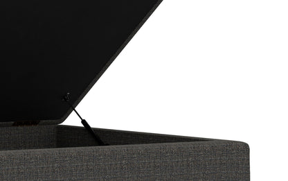 Ebony Tweed Style Fabric | Owen Coffee Table Ottoman with Storage