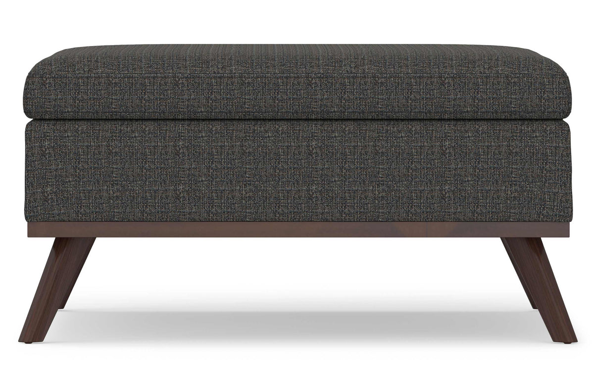 Ebony Tweed Style Fabric | Owen Coffee Table Ottoman with Storage
