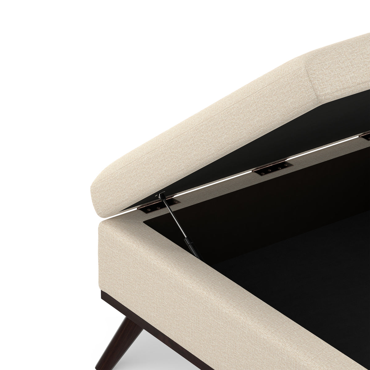 Natural Linen Style Fabric | Owen Medium Square Table Ottoman in Natural
