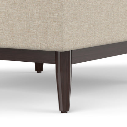 Natural Linen Style Fabric | Owen Small Coffee Table Ottoman in Linen