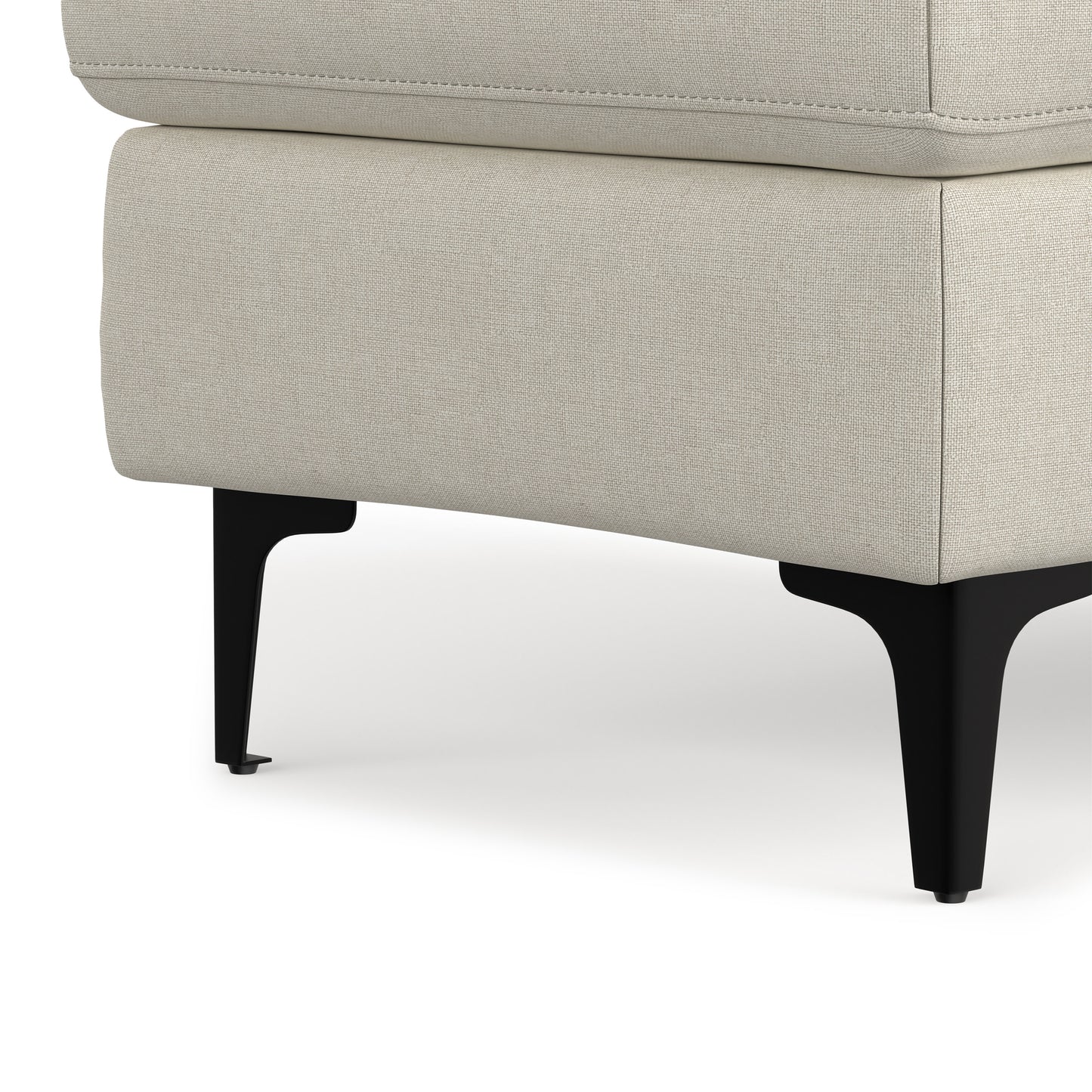 Cream | Ava Mid Century Ottoman