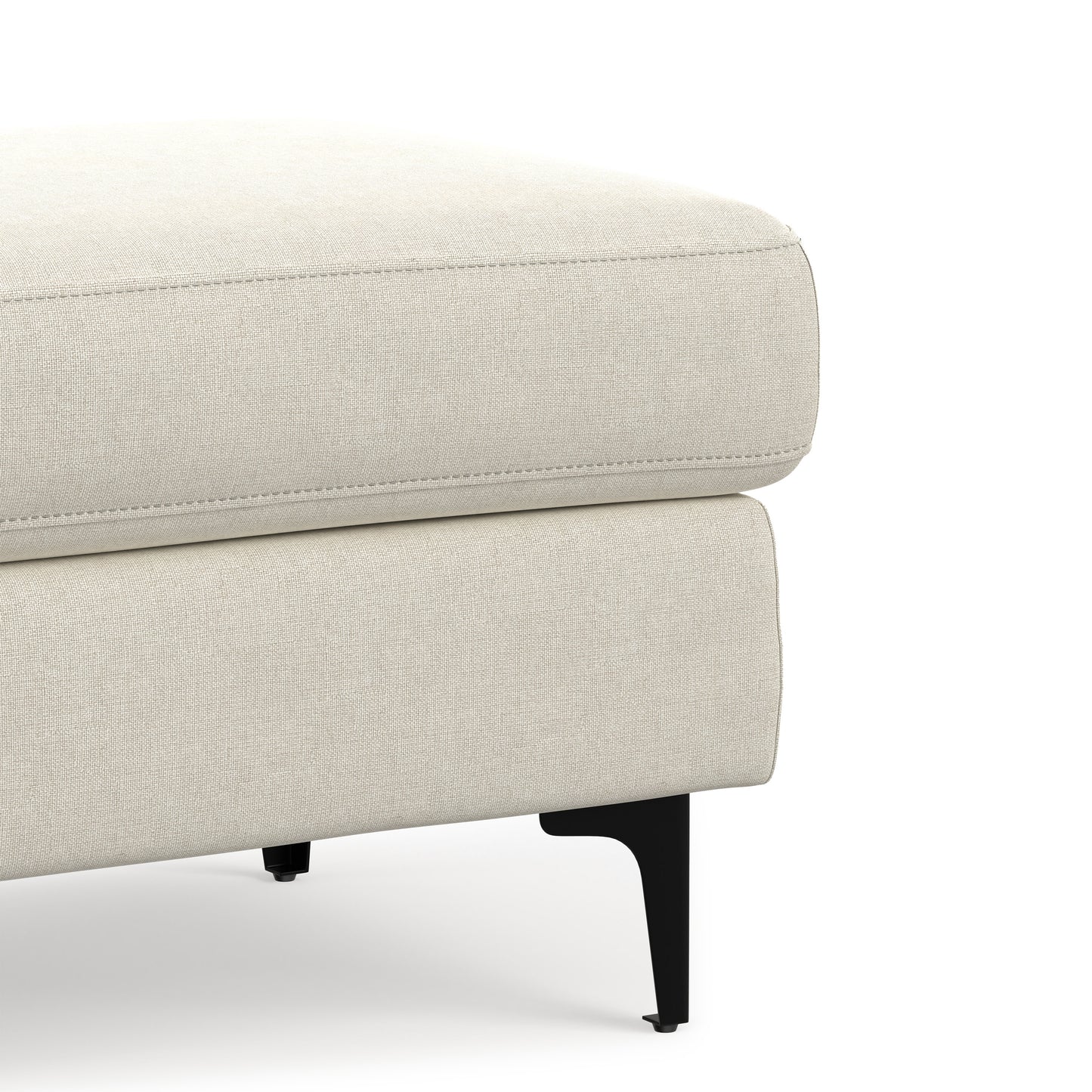 Cream | Ava Mid Century Ottoman
