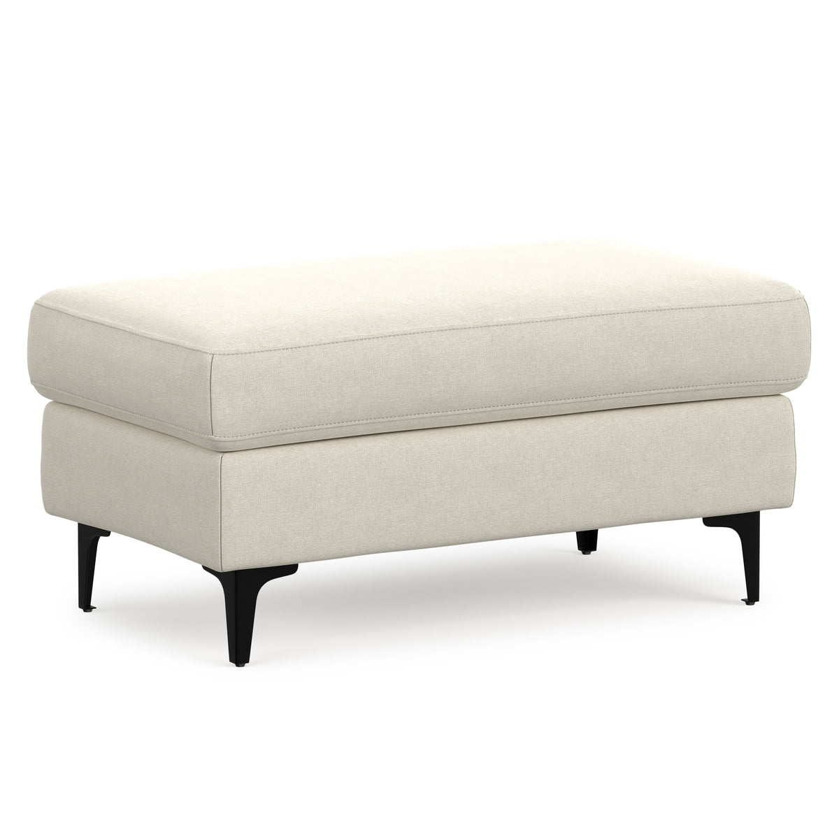 Cream | Ava Mid Century Ottoman