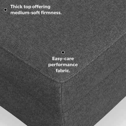 Pebble Grey | Ava Mid Century Ottoman