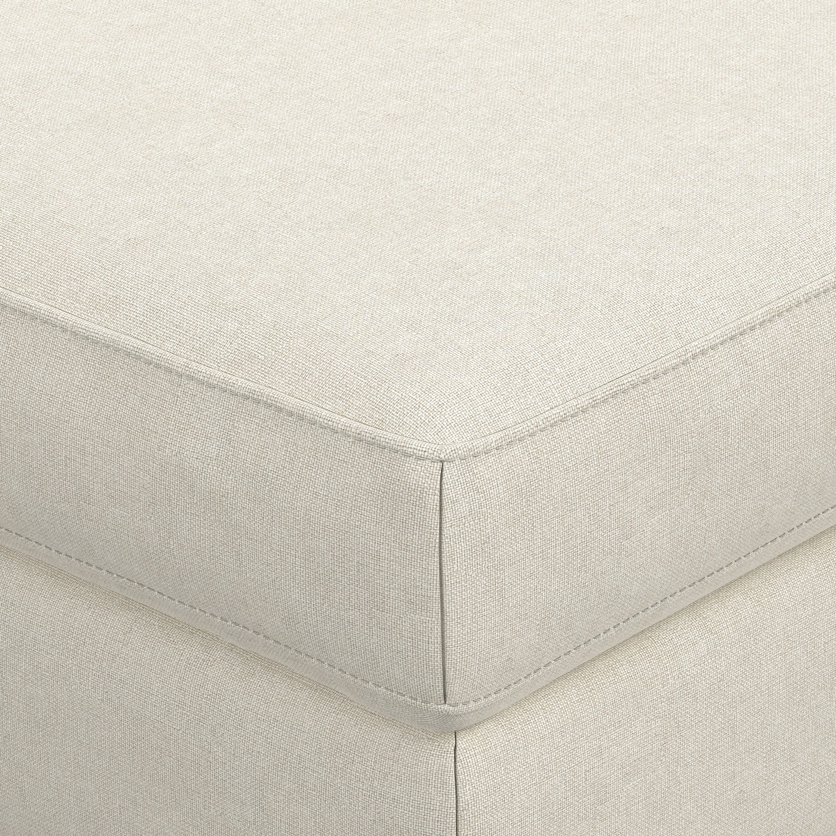 Cream | Ava Mid Century Ottoman Bench