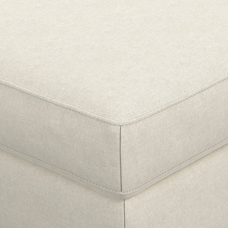 Cream | Ava Mid Century Ottoman Bench