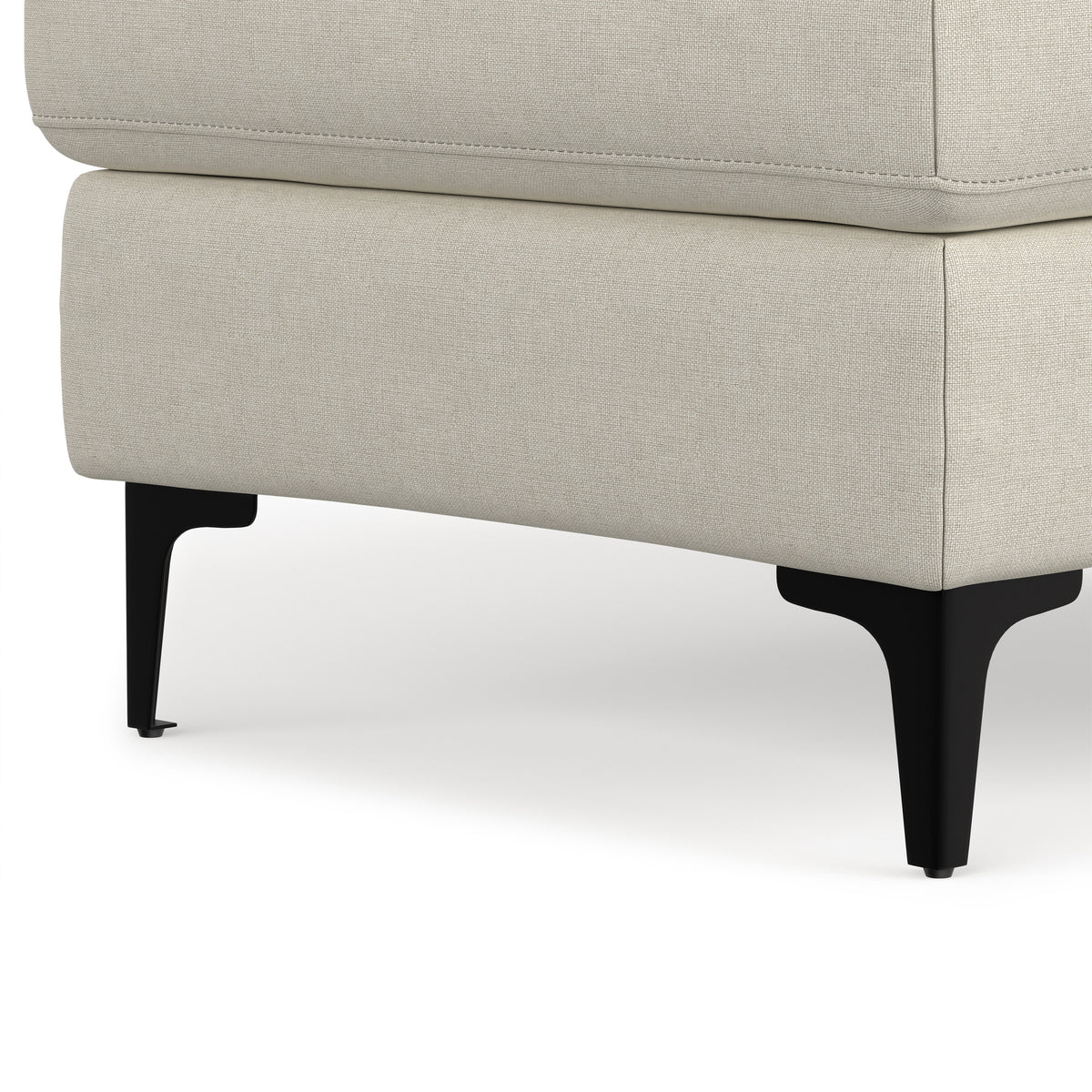Cream | Ava Mid Century Ottoman Bench