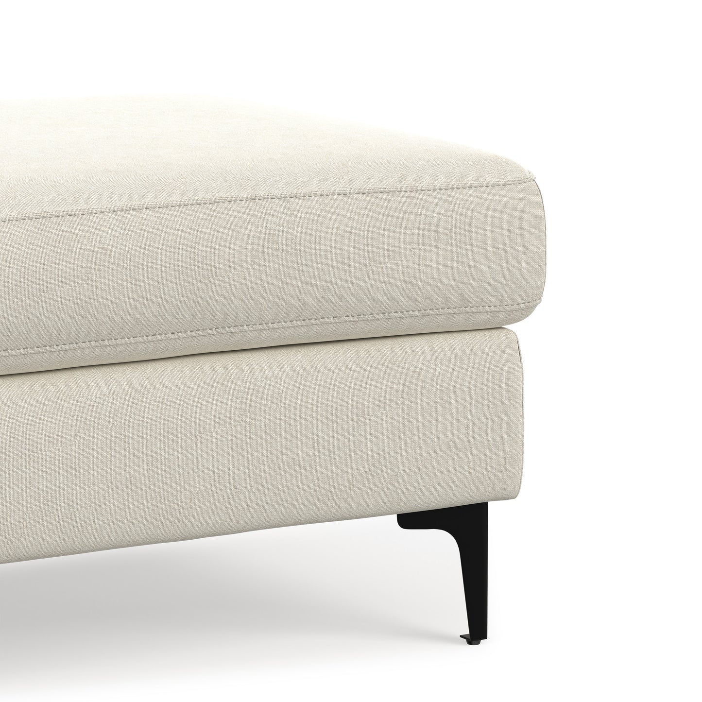 Cream | Ava Mid Century Ottoman Bench