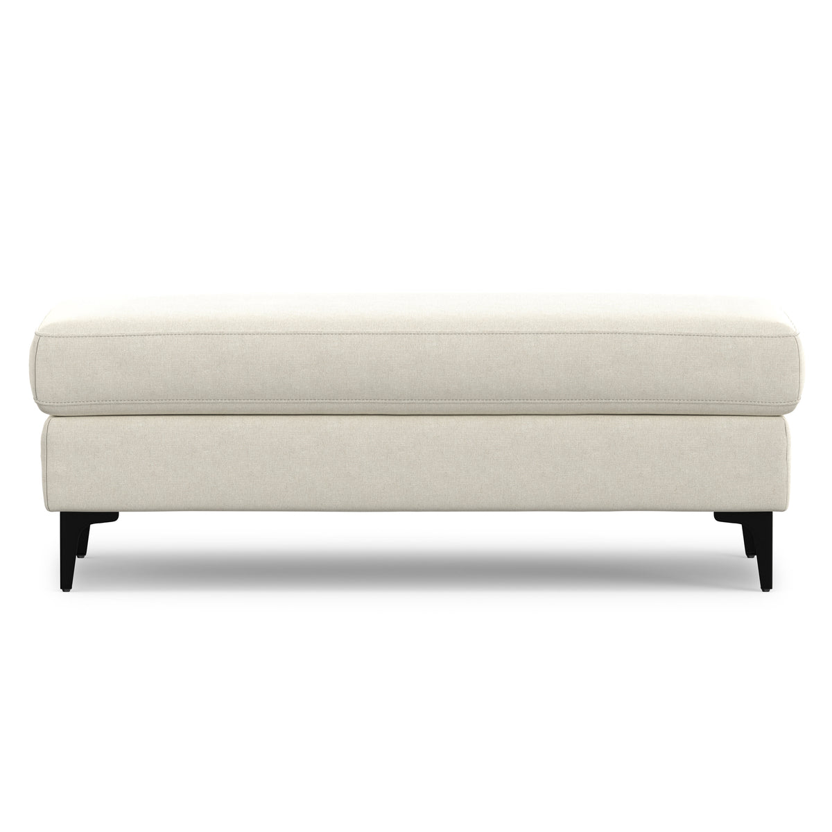 Cream | Ava Mid Century Ottoman Bench