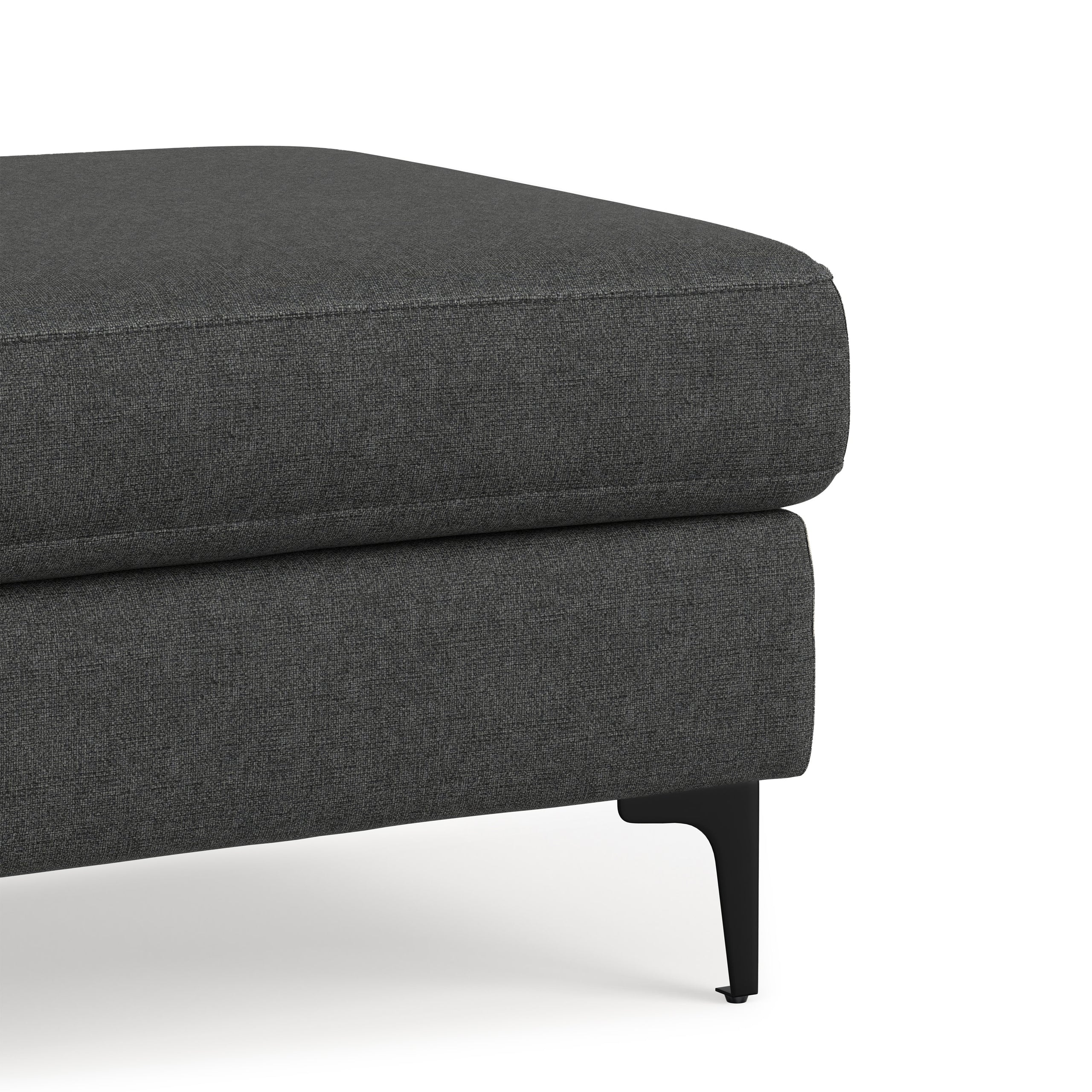 Pebble Grey | Ava Mid Century Ottoman Bench
