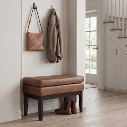 Distressed Saddle Brown | Carlson Small Ottoman Bench