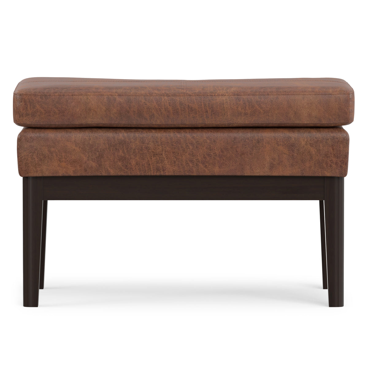 Distressed Saddle Brown | Carlson Small Ottoman Bench