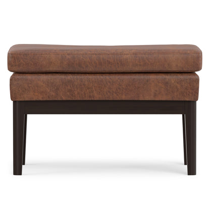 Distressed Saddle Brown | Carlson Small Ottoman Bench