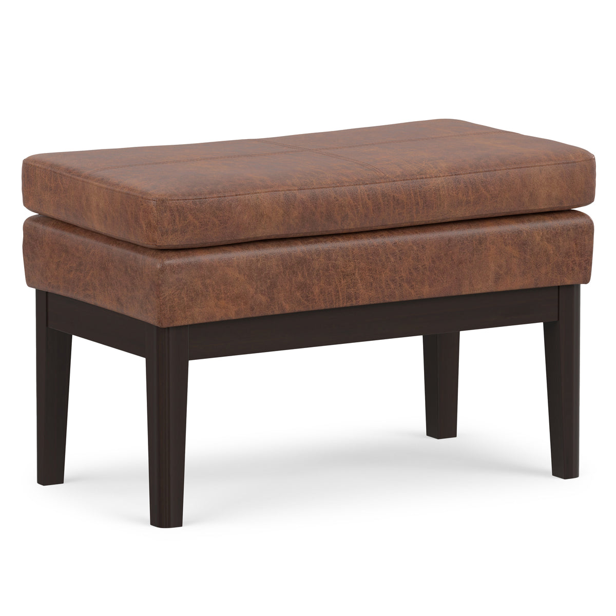 Distressed Saddle Brown | Carlson Small Ottoman Bench
