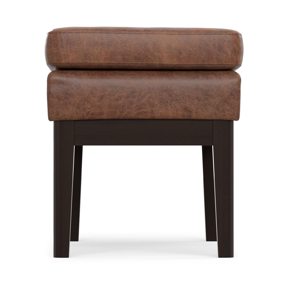 Distressed Saddle Brown | Carlson Small Ottoman Bench