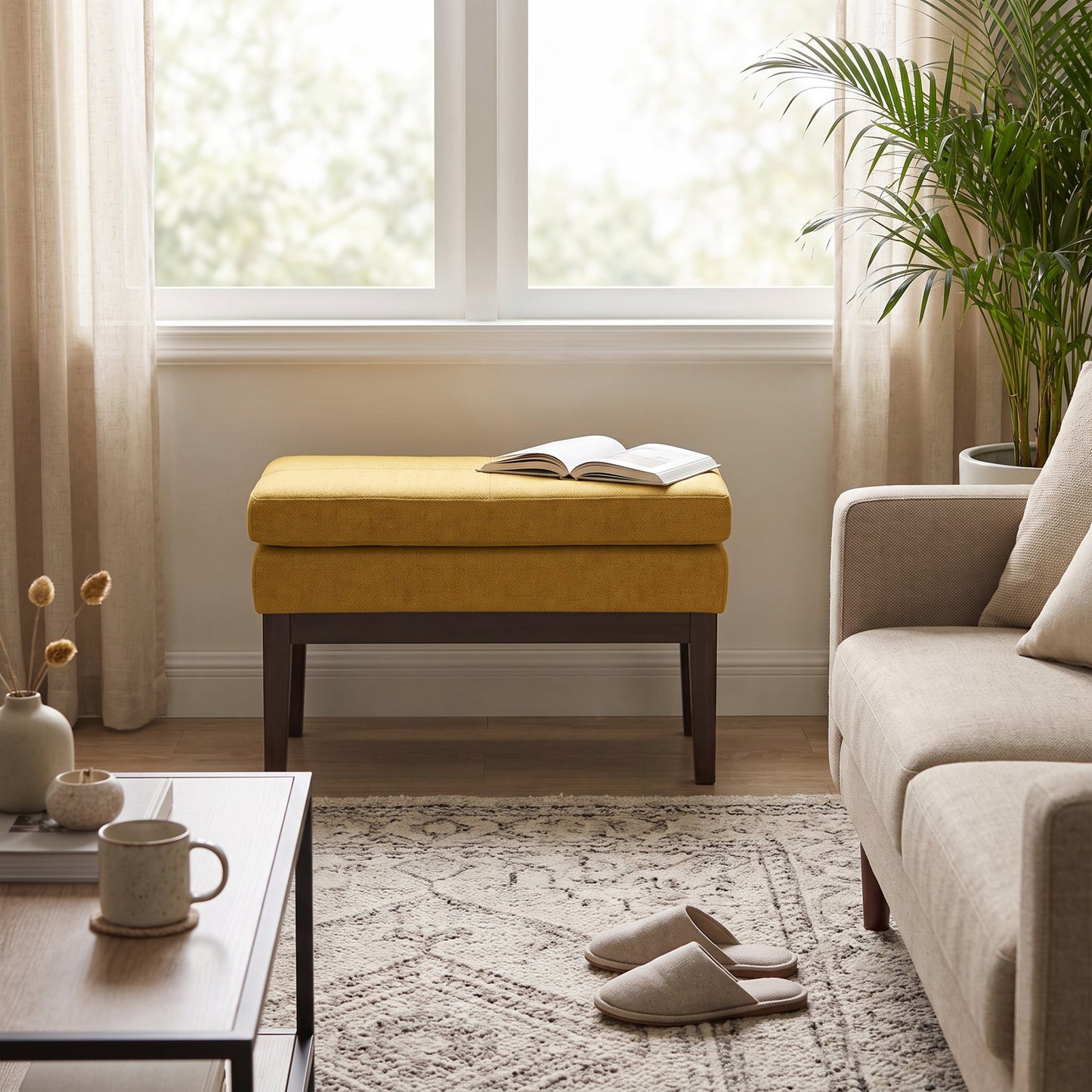 Marigold | Carlson Small Ottoman Bench