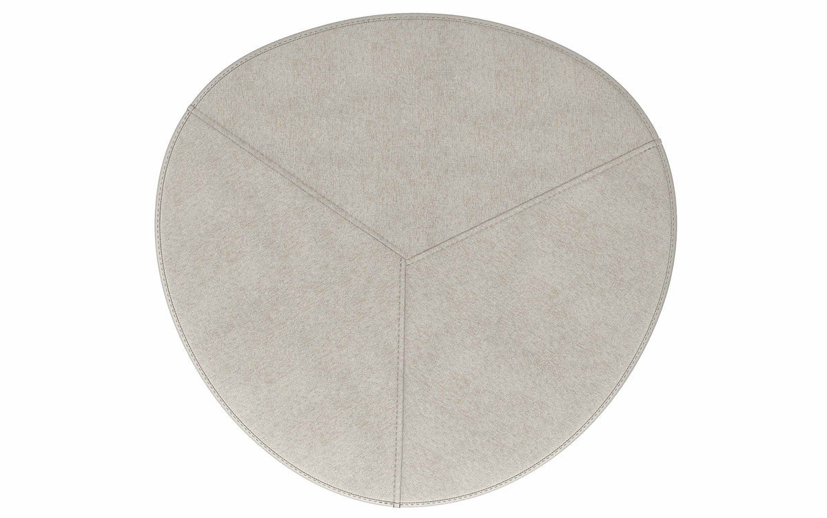 Natural Linen Style Fabric | Moore Large Ottoman