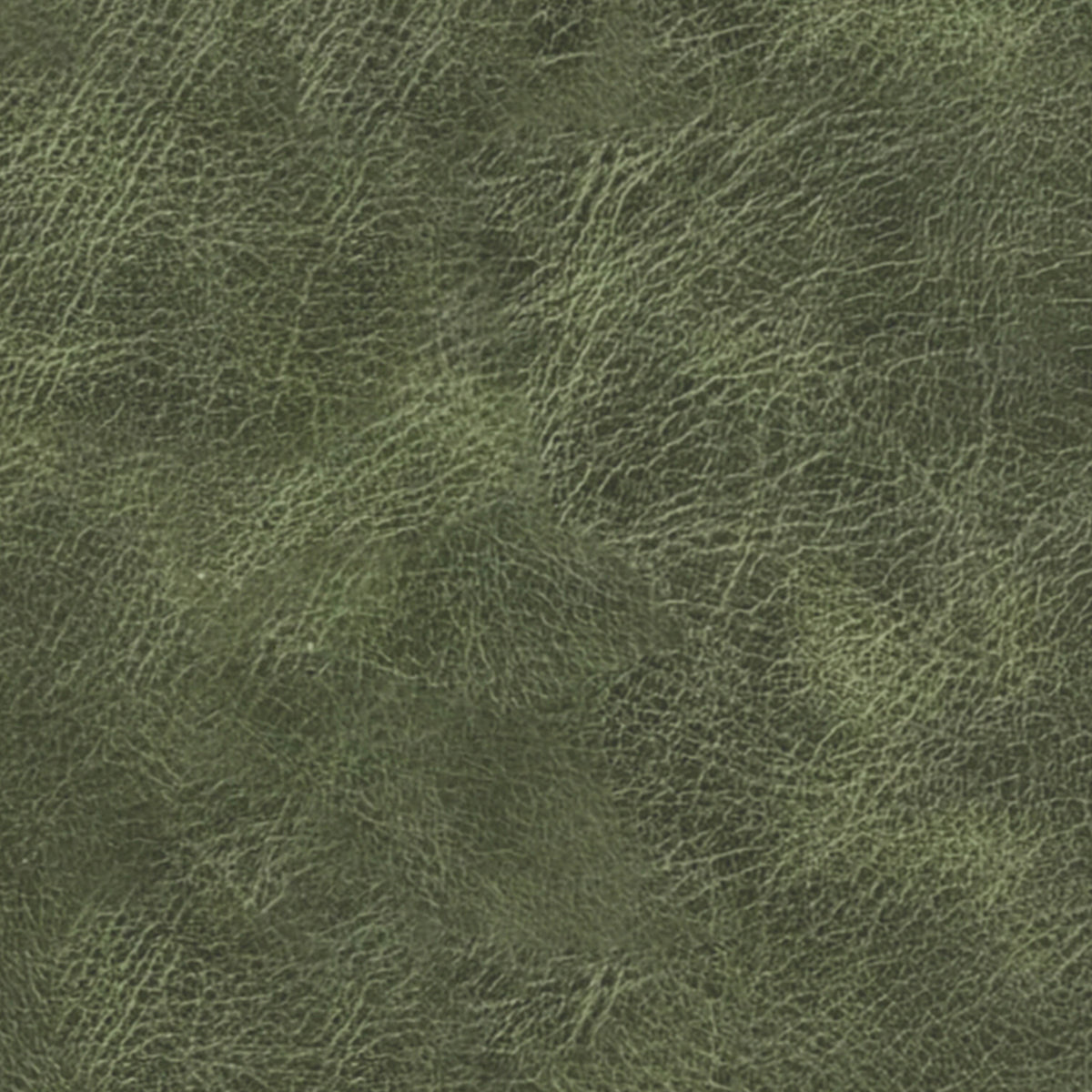 Moss Green Genuine Top Grain Leather | Morrison Ottoman in Genuine Top Grain Leather