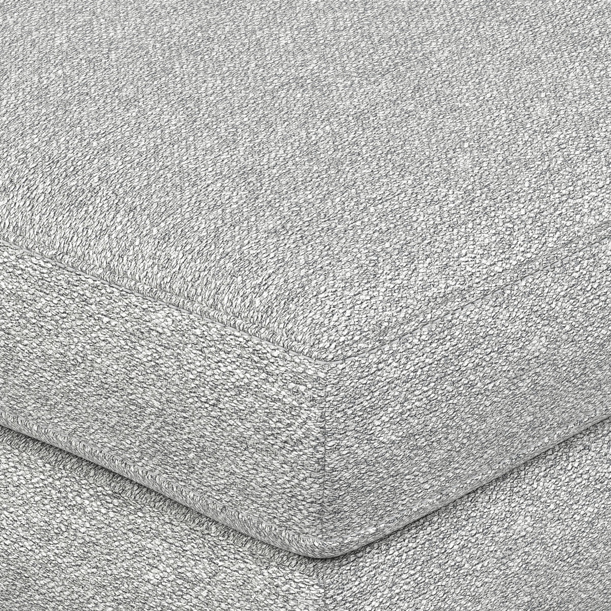 Mist Grey Woven-Blend Fabric | Morrison Ottoman