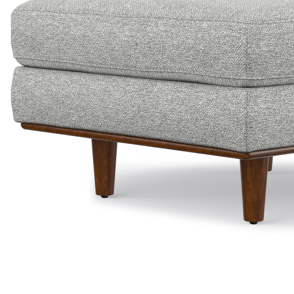 Mist Grey Woven-Blend Fabric | Morrison Ottoman