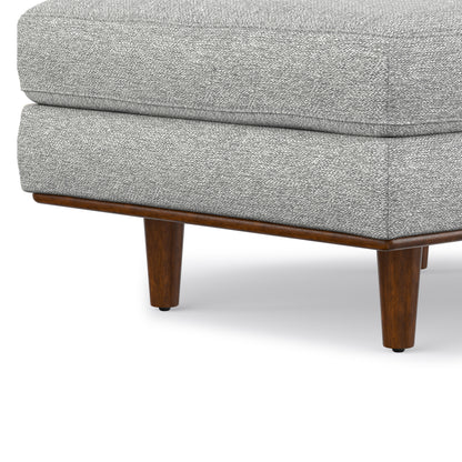 Mist Grey Woven-Blend Fabric | Morrison Ottoman