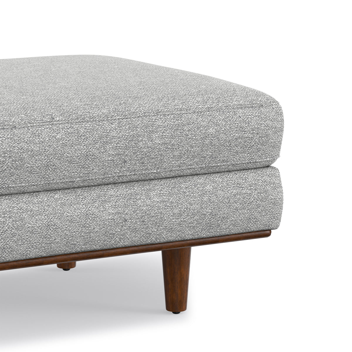 Mist Grey Woven-Blend Fabric | Morrison Ottoman