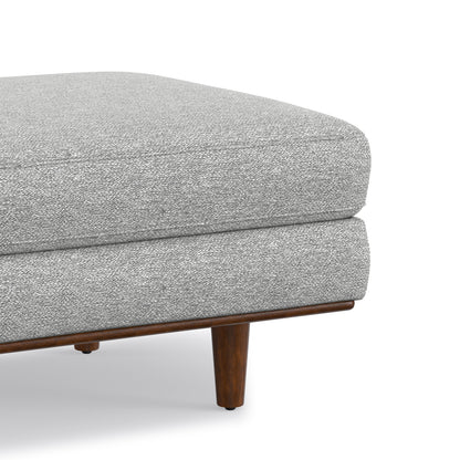 Mist Grey Woven-Blend Fabric | Morrison Ottoman