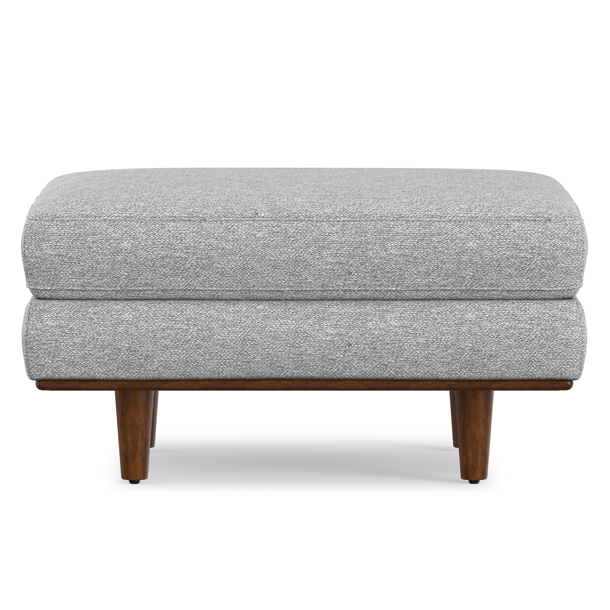 Mist Grey Woven-Blend Fabric | Morrison Ottoman
