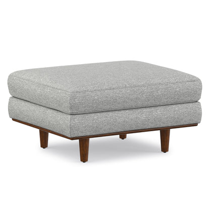 Mist Grey Woven-Blend Fabric | Morrison Ottoman