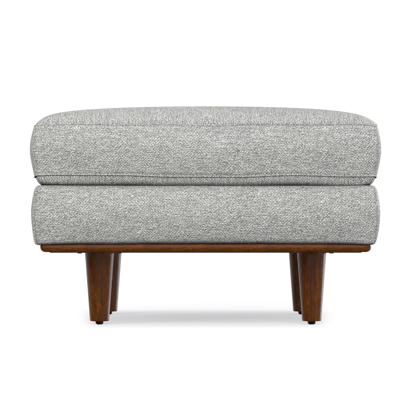 Mist Grey Woven-Blend Fabric | Morrison Ottoman