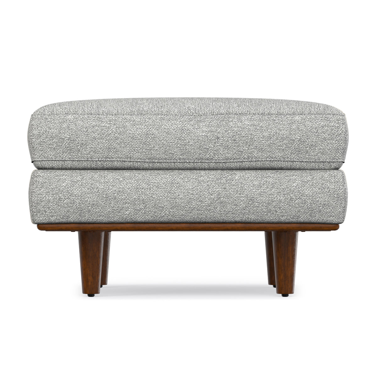 Mist Grey Woven-Blend Fabric | Morrison Ottoman