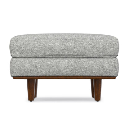Mist Grey Woven-Blend Fabric | Morrison Ottoman